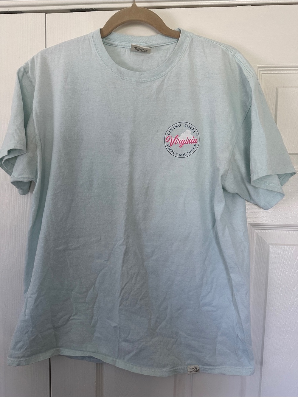 Virginia Graphic Tee in Light Blue Simply Southern